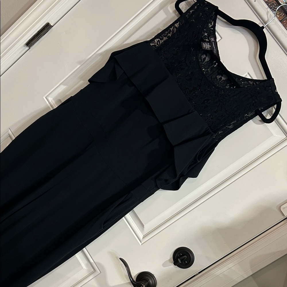 INC International Concepts Black Lace Maxi Dress